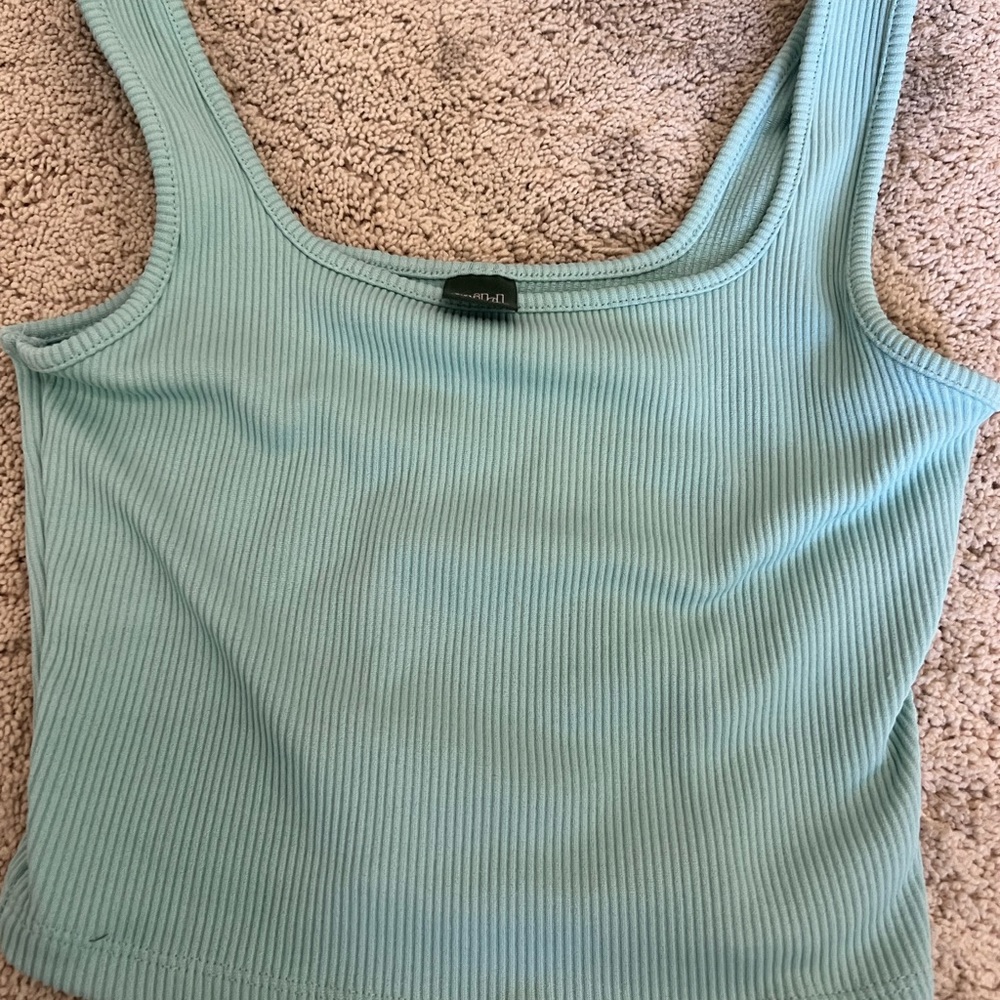 Women's Ribbed Tank Top - Teal